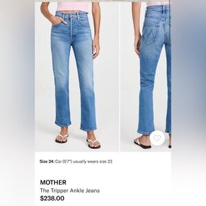 MOTHER
The Tripper Ankle Jeans size 27